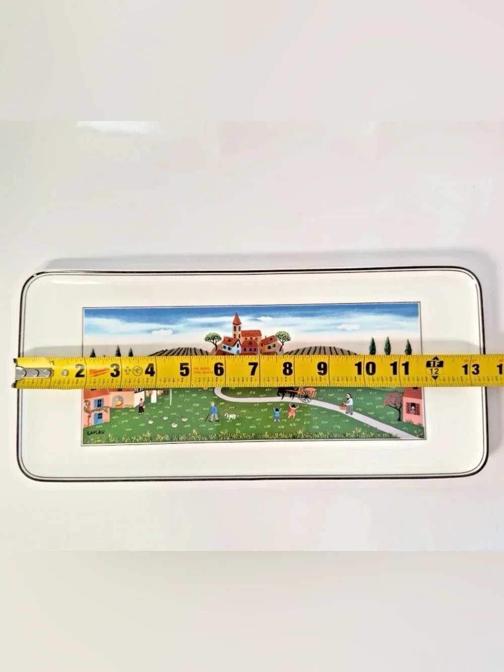 Villeroy & Boch Design Naif sandwich tray village scene by artist Gérard Laplau